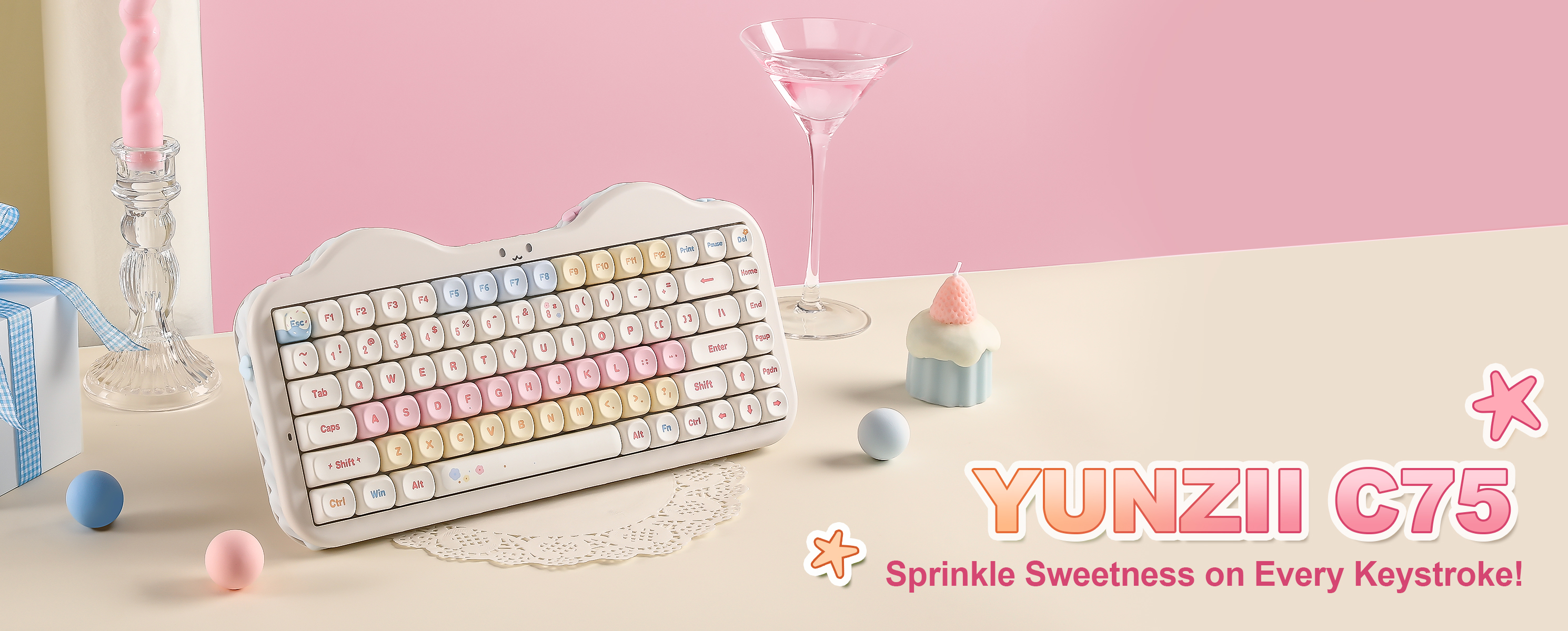Amazon.com: YUNZII C75 Wireless Mechanical Keyboard,75% Layout